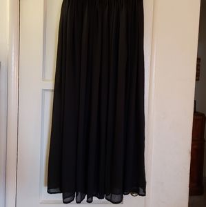 Strapless black dress